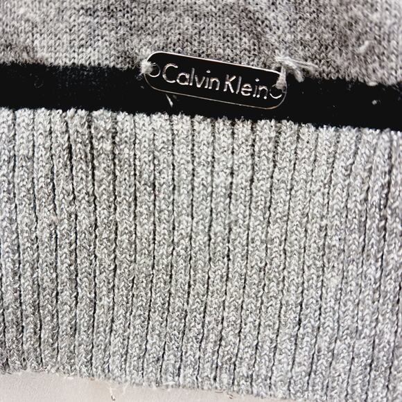 Sweater Women Size M Chiffon Hem Metallic Whimsycore Officecore Calvin Klein - Picture 13 of 16